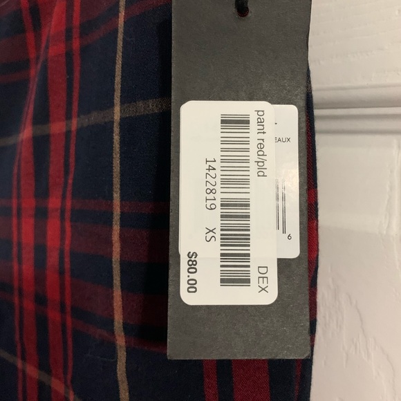 NWT Black Tape Plaid Pants XS - Picture 2 of 8